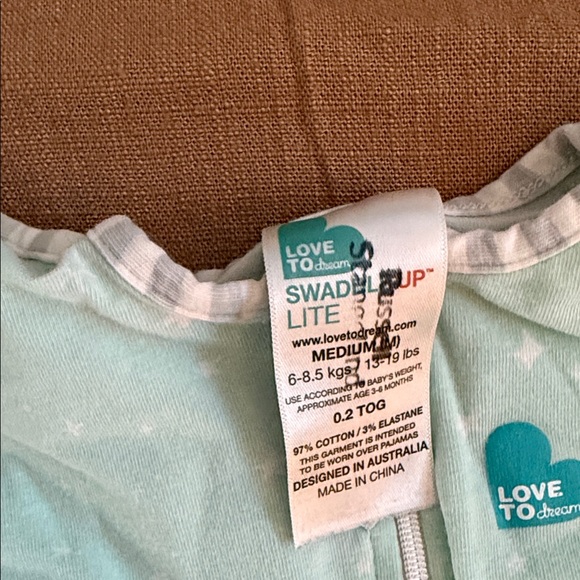 Love to Dream Sleep Sacks - Gray, Mint, and Striped - Picture 3 of 7